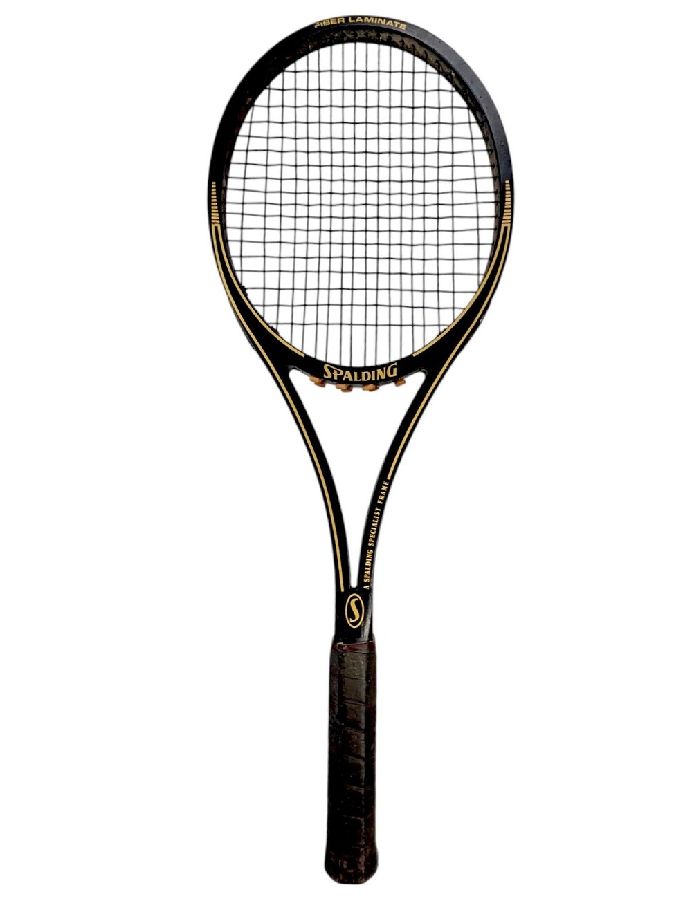 Vintage Spalding Big Bow Tennis Racket Fiber Laminate +Prince Carry Cover Zip Up